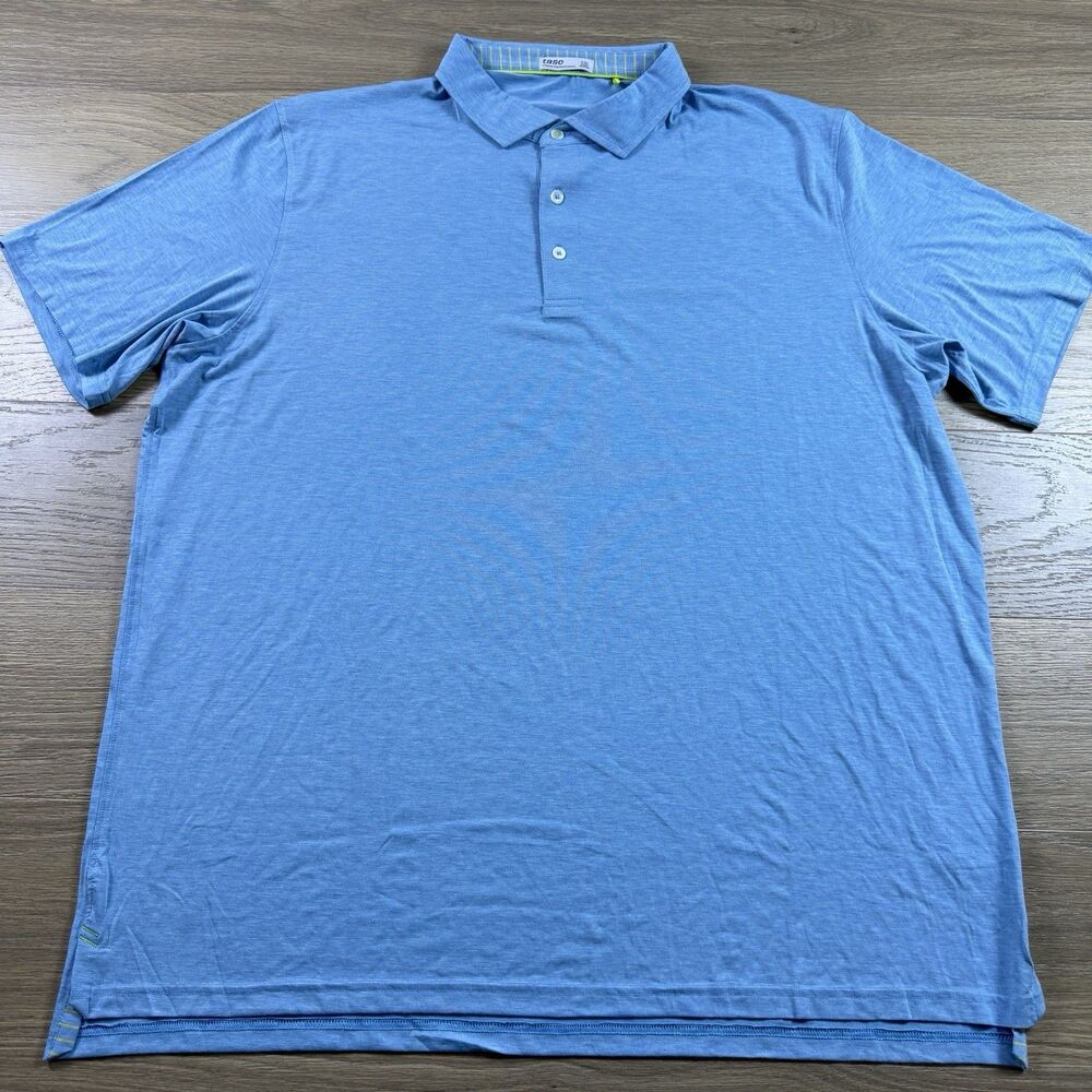 Tasc Shirt Men XXL Cloud Performance Polo Blue Stretch Comfort Soft